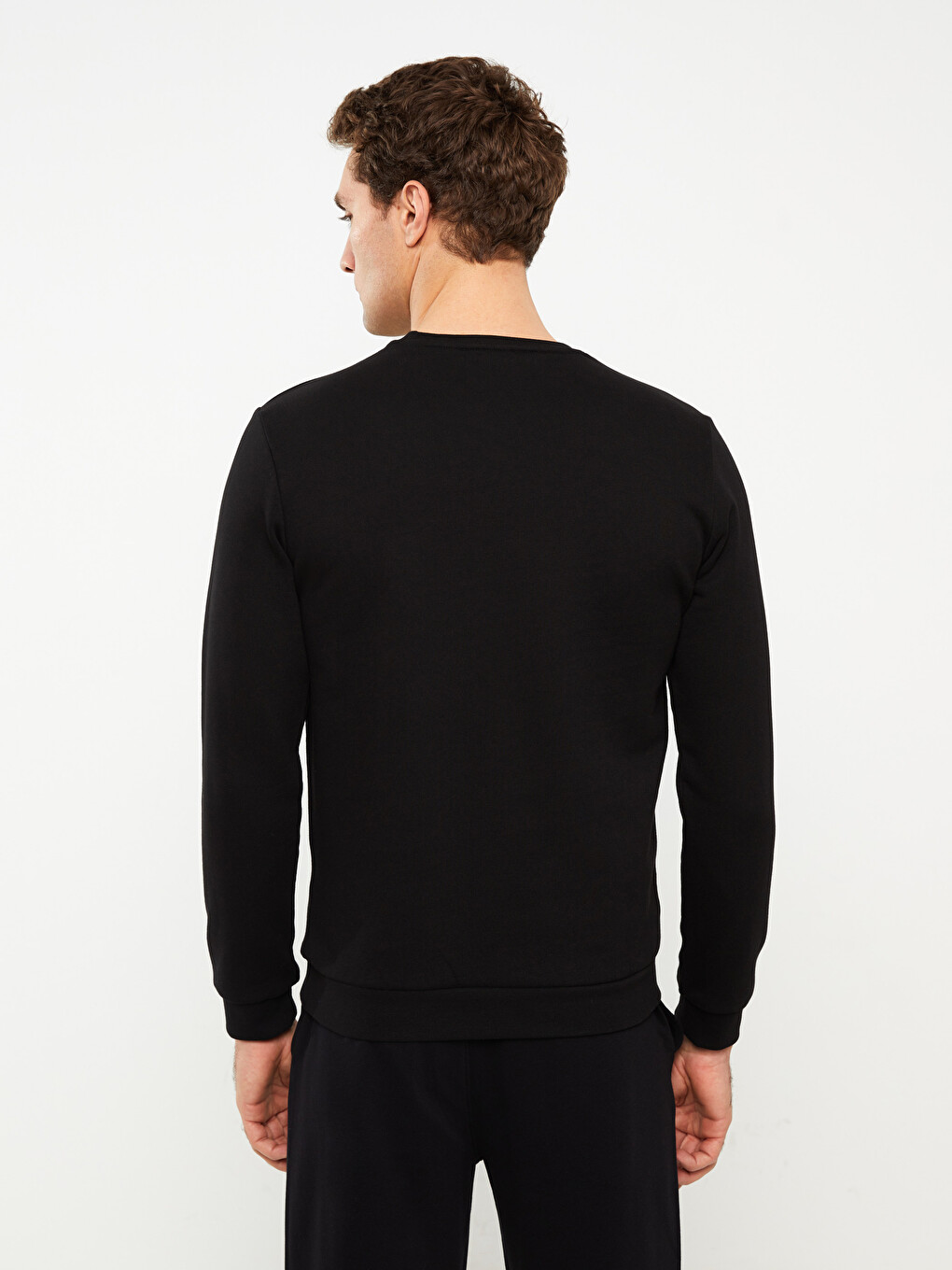Crew Neck Long Sleeve Men's Sweatshirt-4
