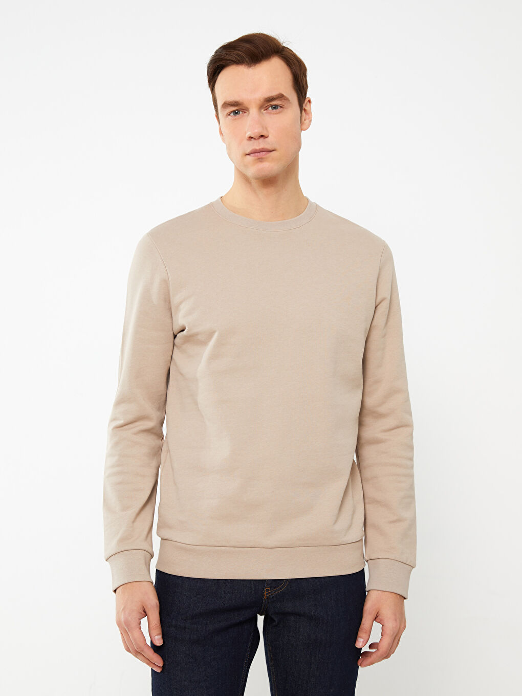 【大学生の特権】学生証で送料無料になる Sleeve Long Neck Crew Waikiki LC Men's -S31062Z8 Sweatshirt 小物