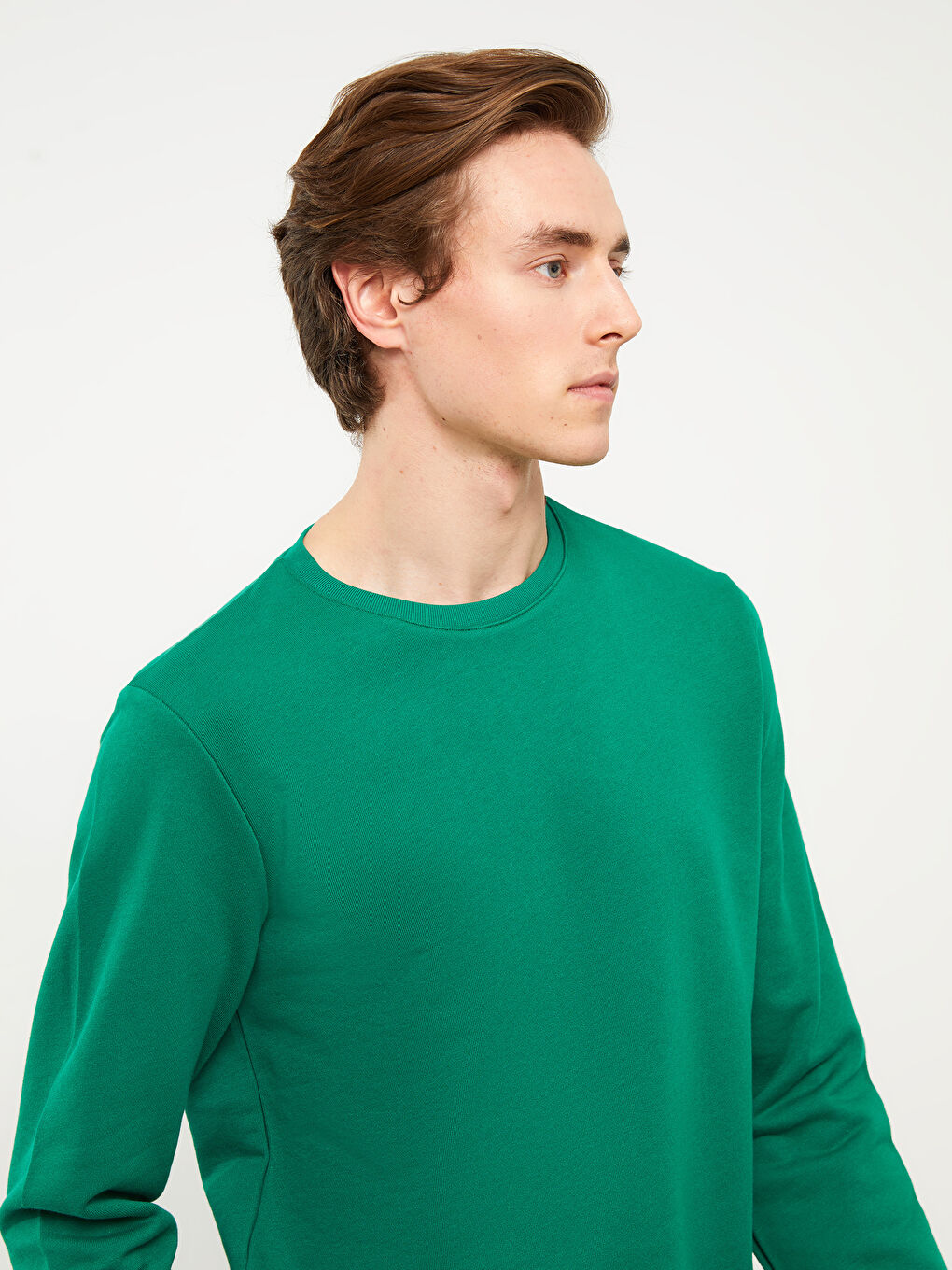 سويت شيرت كم طويل بياقة دائرية للرجال-1