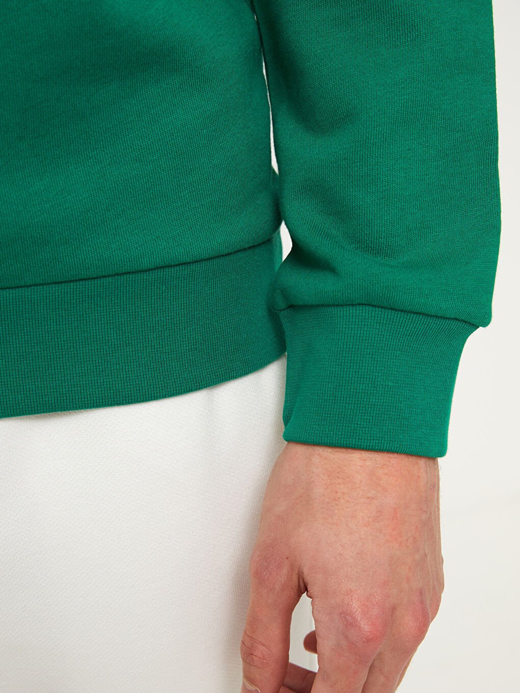 سويت شيرت كم طويل بياقة دائرية للرجال-3