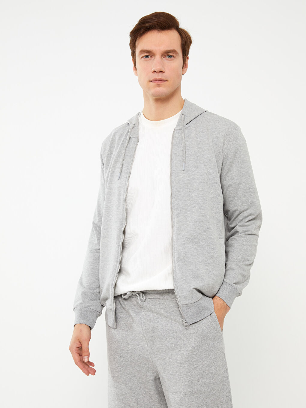 Hooded Long Sleeve Men's Sports Cardigan