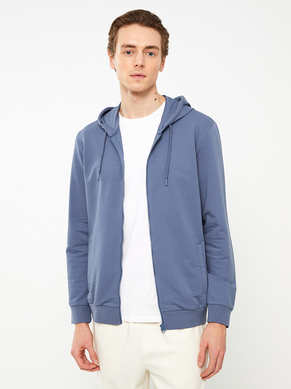 Cardigan De Sport À Manches Longues Et À Capuche Pour Hommes-1