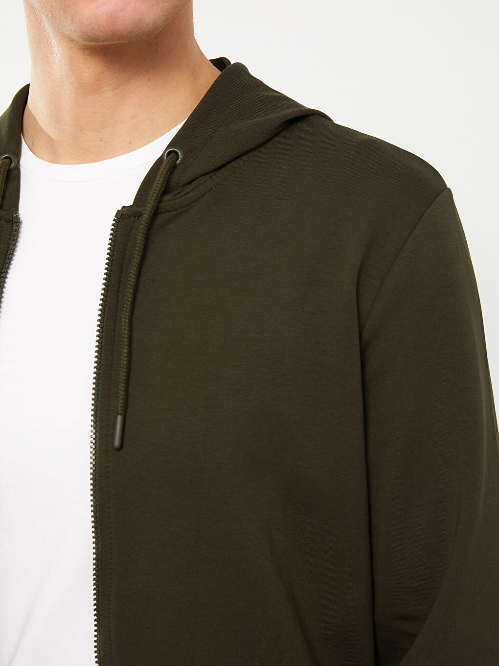 LC Waikiki Hooded Long Sleeve Men's Sports Cardigan -S31064Z8-JET