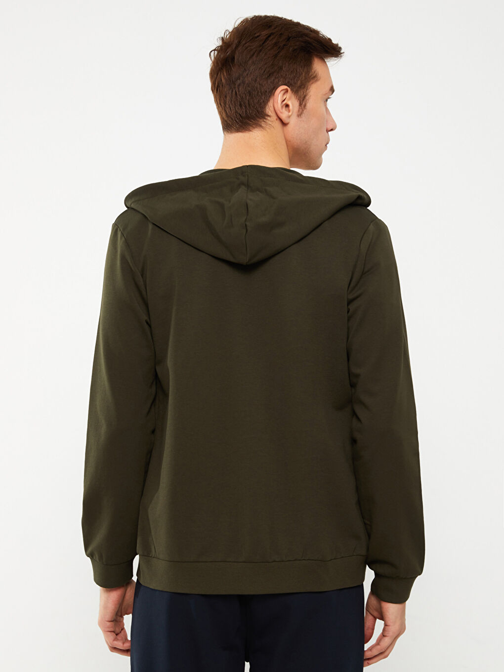 LC Waikiki Hooded Long Sleeve Men's Sports Cardigan -S31064Z8-JET