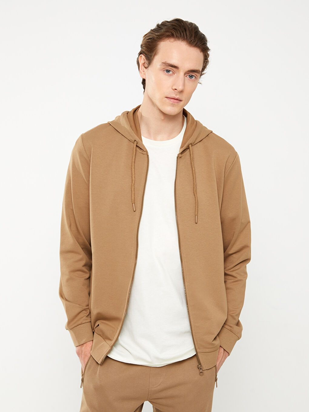 Hooded Long Sleeve Men's Sports Cardigan