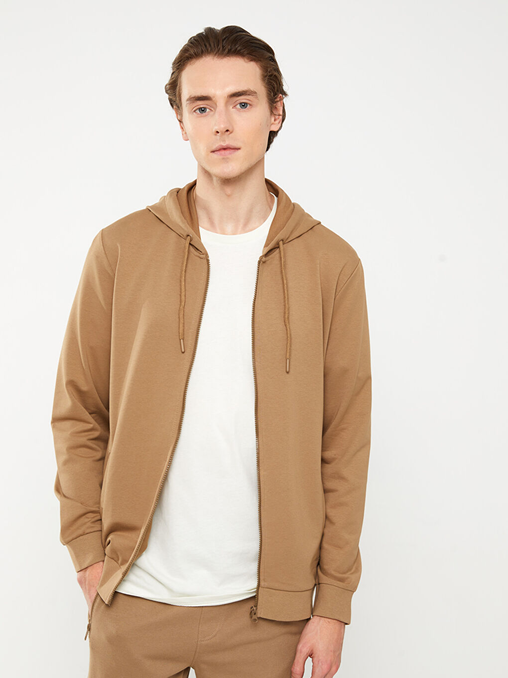 Hooded Long Sleeve Men's Sports Cardigan-1