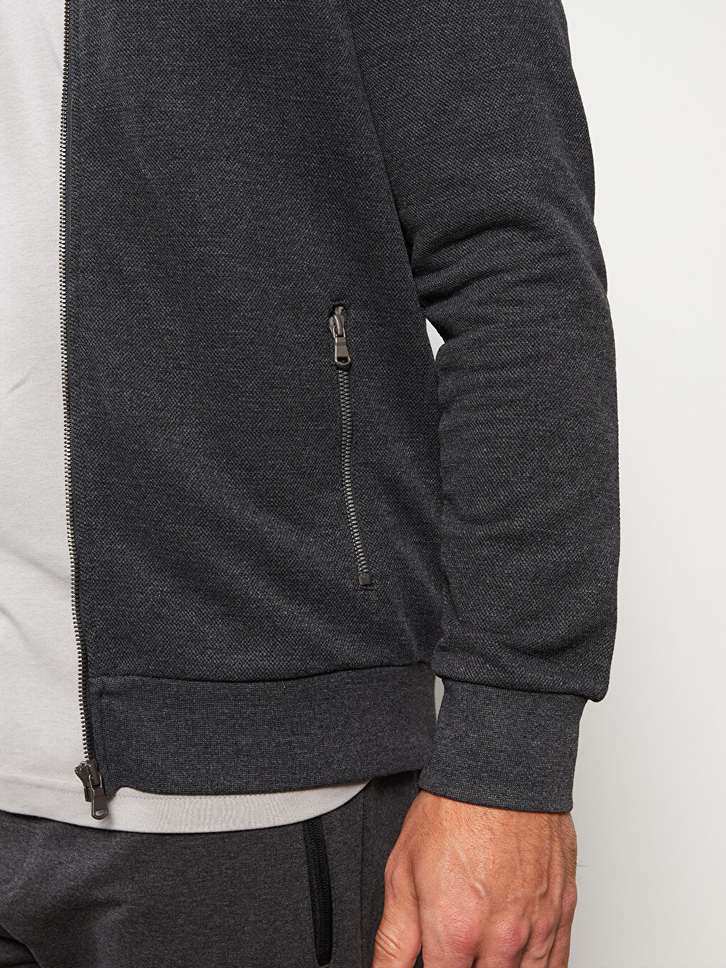 High Collar Long Sleeve Men's Sports Cardigan -S31065Z8-D5D