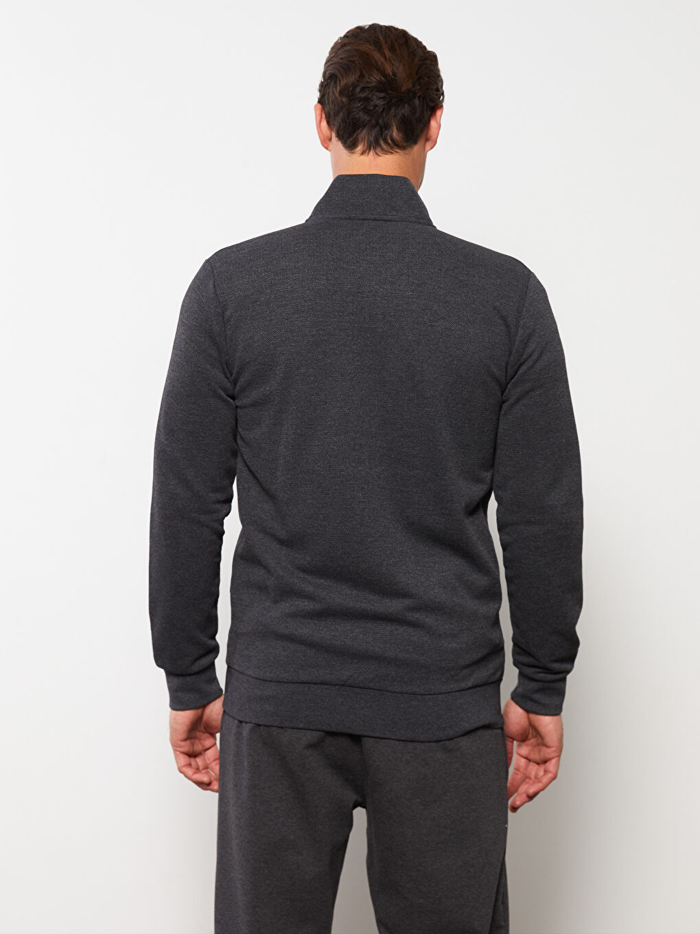 High Collar Long Sleeve Men's Sports Cardigan -S31065Z8-D5D