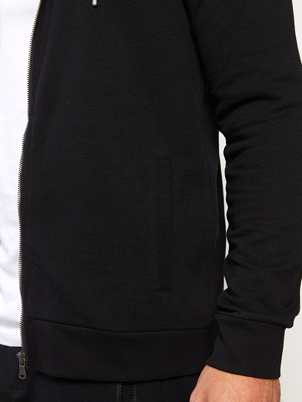 LCWAIKIKI Basic Hooded Long Sleeve Men's Sports Cardigan -S31066Z8-CVL