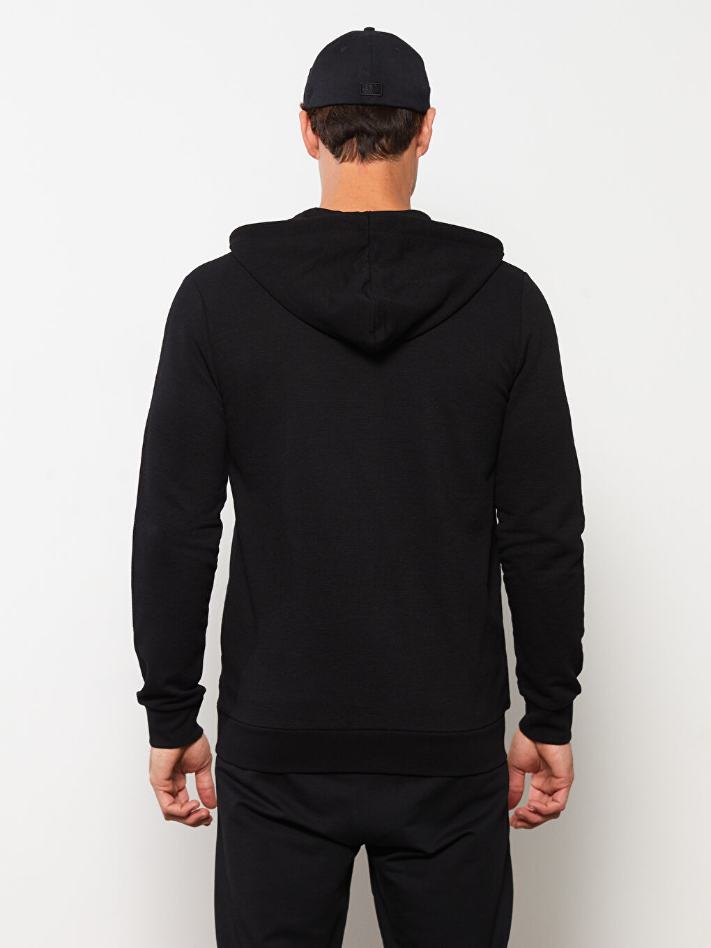 LCWAIKIKI Basic Hooded Long Sleeve Men's Sports Cardigan -S31066Z8-CVL