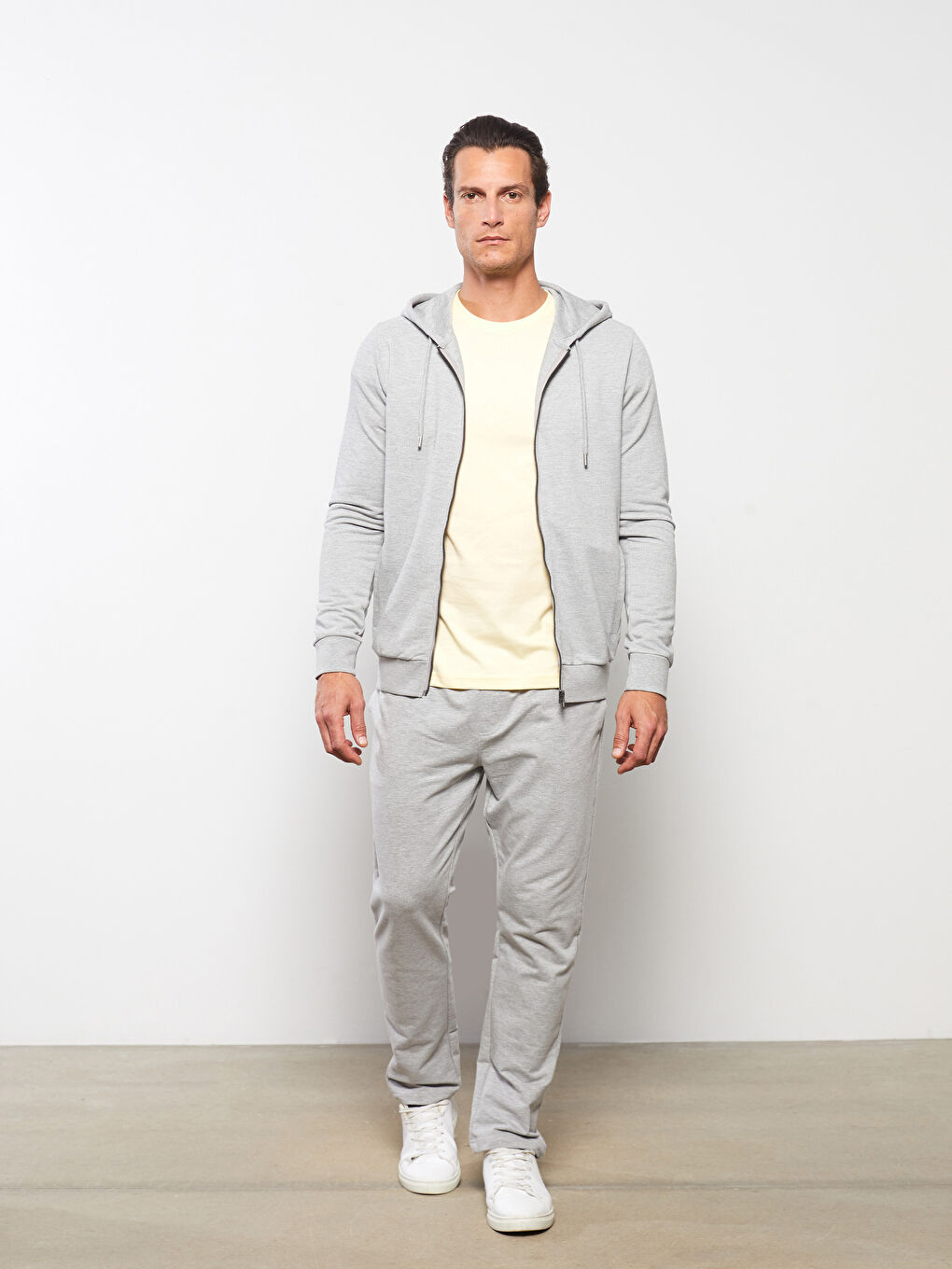 Hooded Long Sleeve Men's Sports Cardigan-2