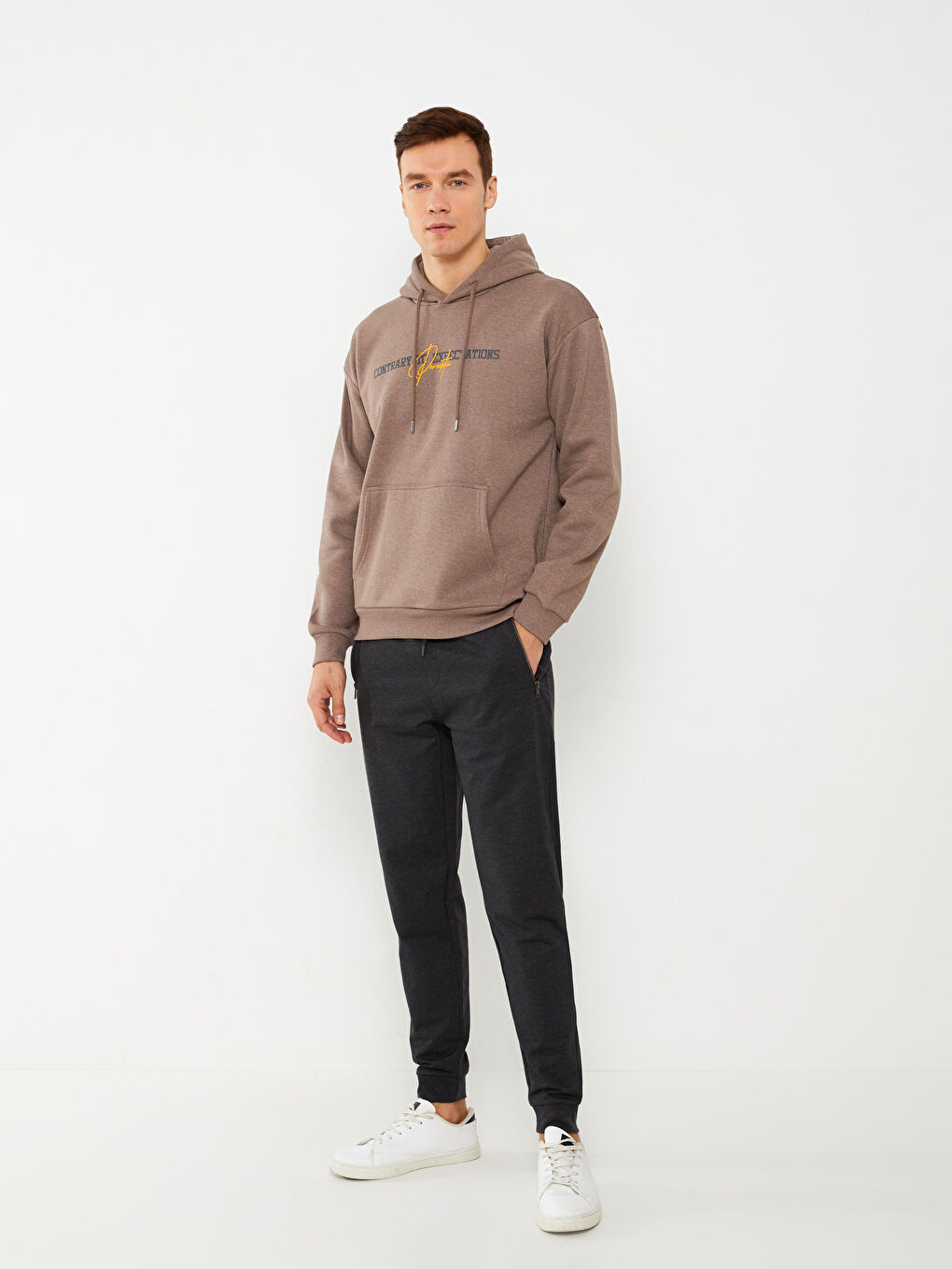 სტანდარტული ჭრა მამაკაცის ჯოგერ სპორტული შარვალი-1