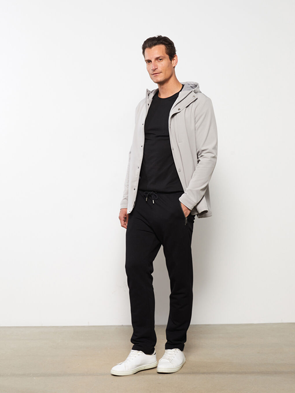 Pantalon de Survêtement Uni Piqué Pour Hommes-1