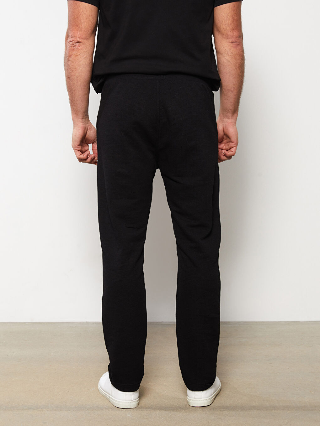 Pantalon de Survêtement Uni Piqué Pour Hommes-4
