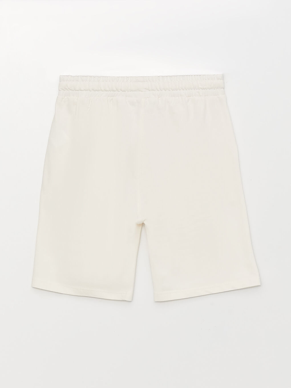 Ekru Slim Fit Örme Erkek Şort-6