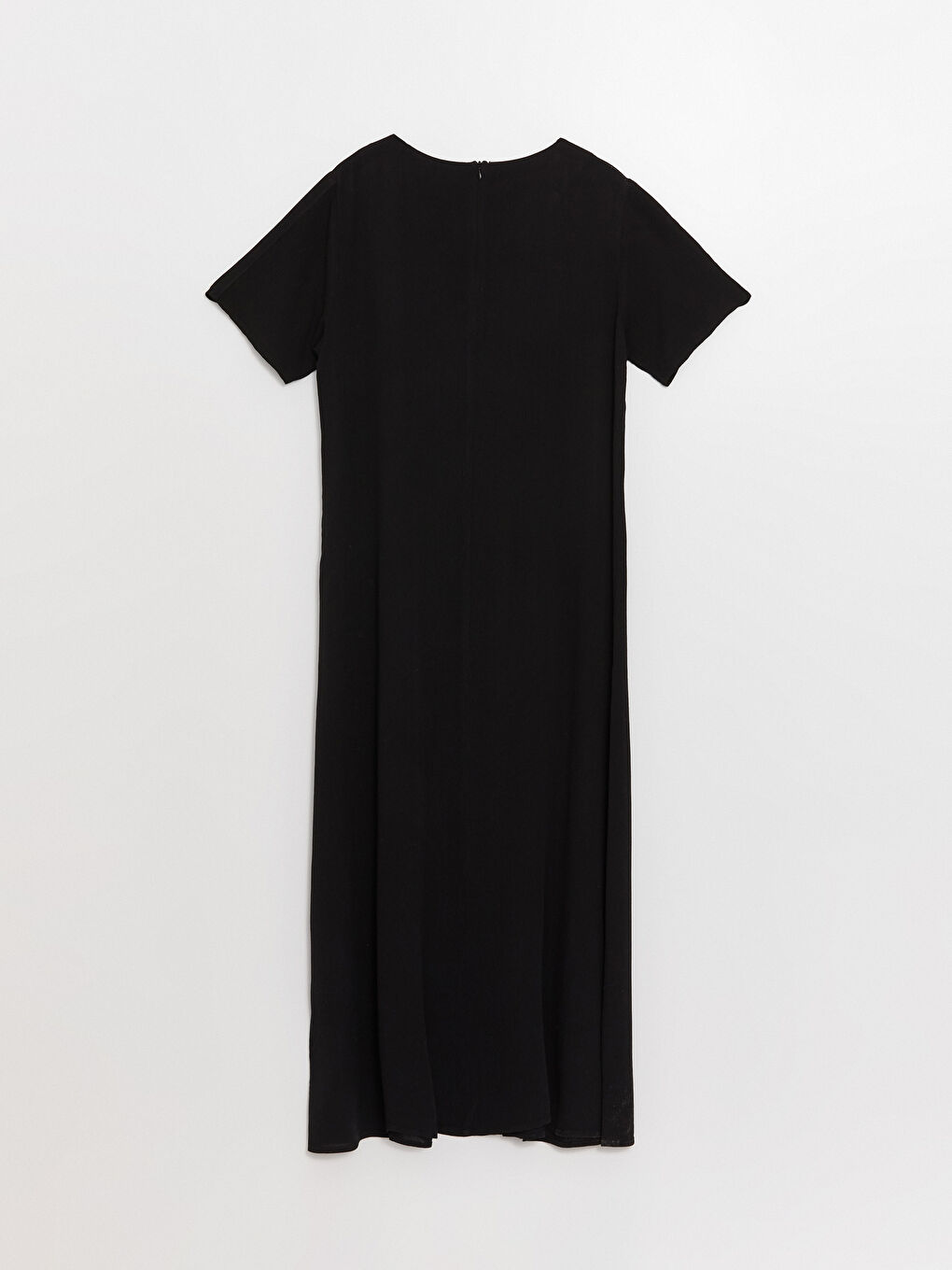 Crew Neck Plain Short Sleeve Maternity Dress-6