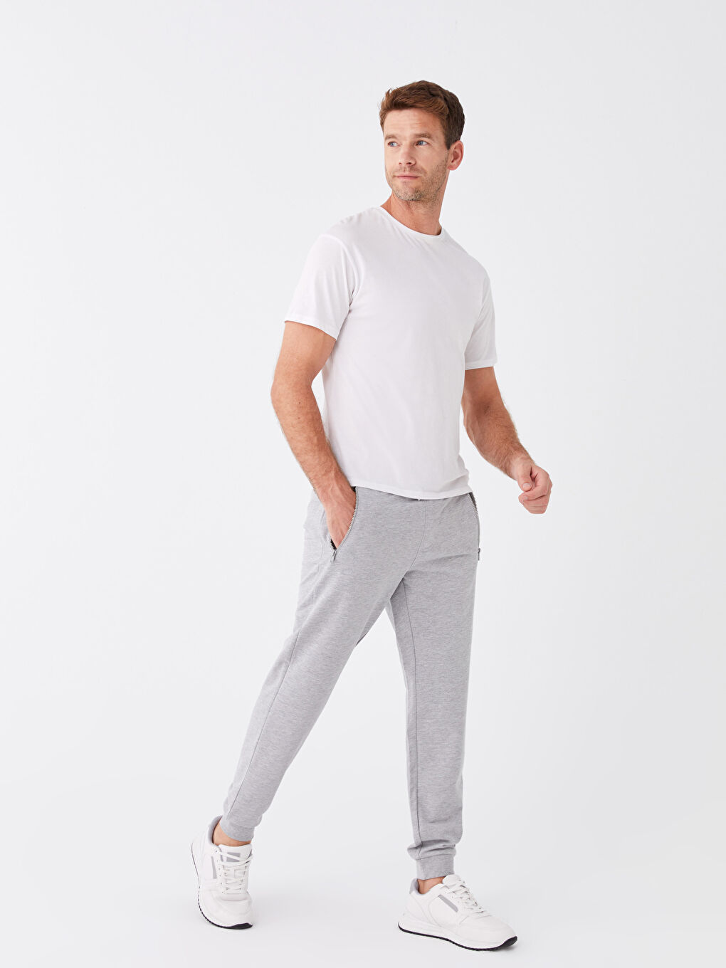 Gri Standart Kalıp Erkek Jogger Eşofman Altı-1