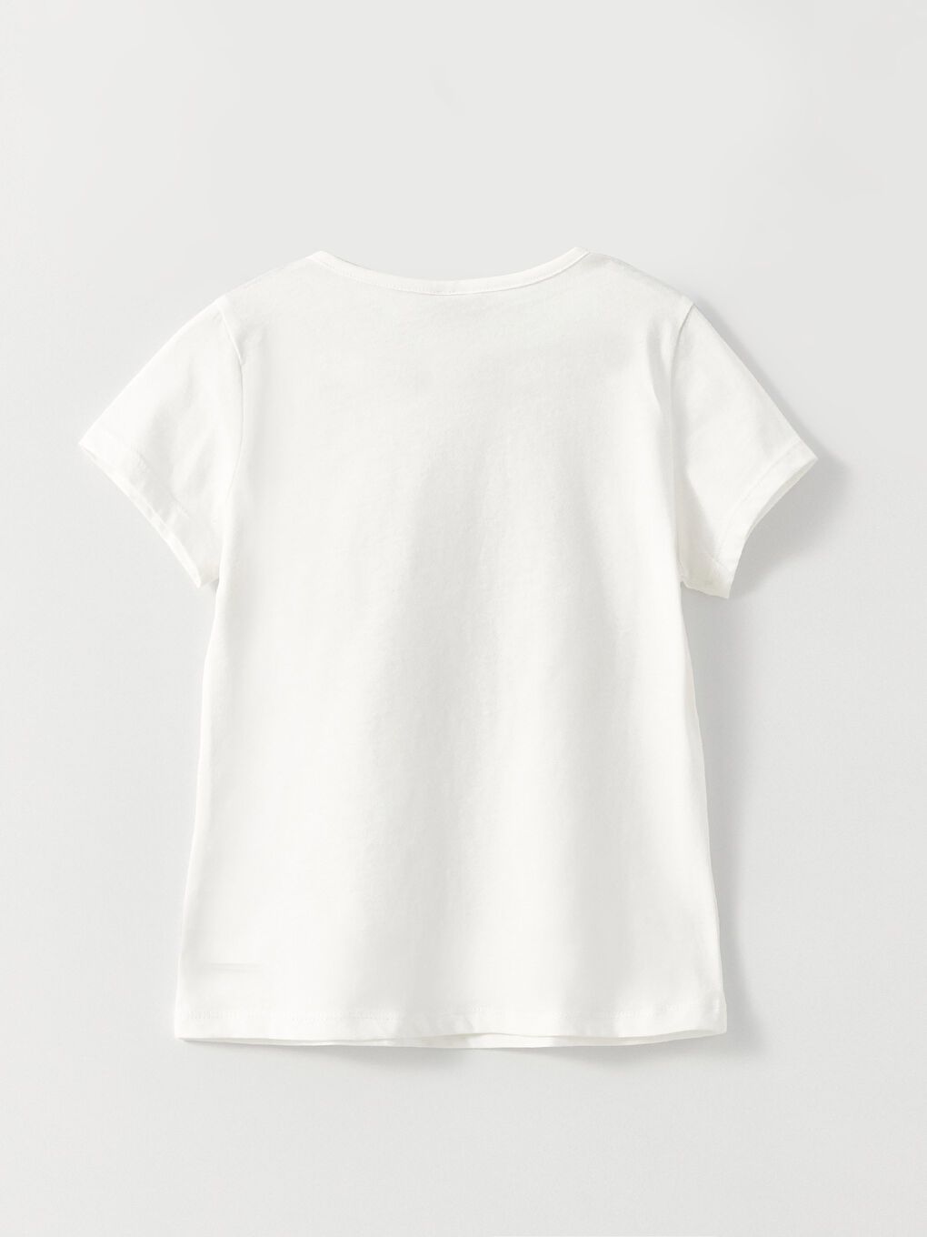 Crew Neck Short Sleeve Printed Girls' T-Shirt-1