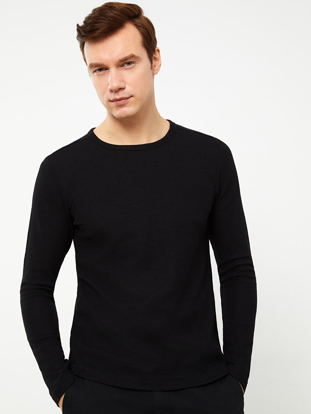 Crew Neck Long Sleeve Men's T-Shirt