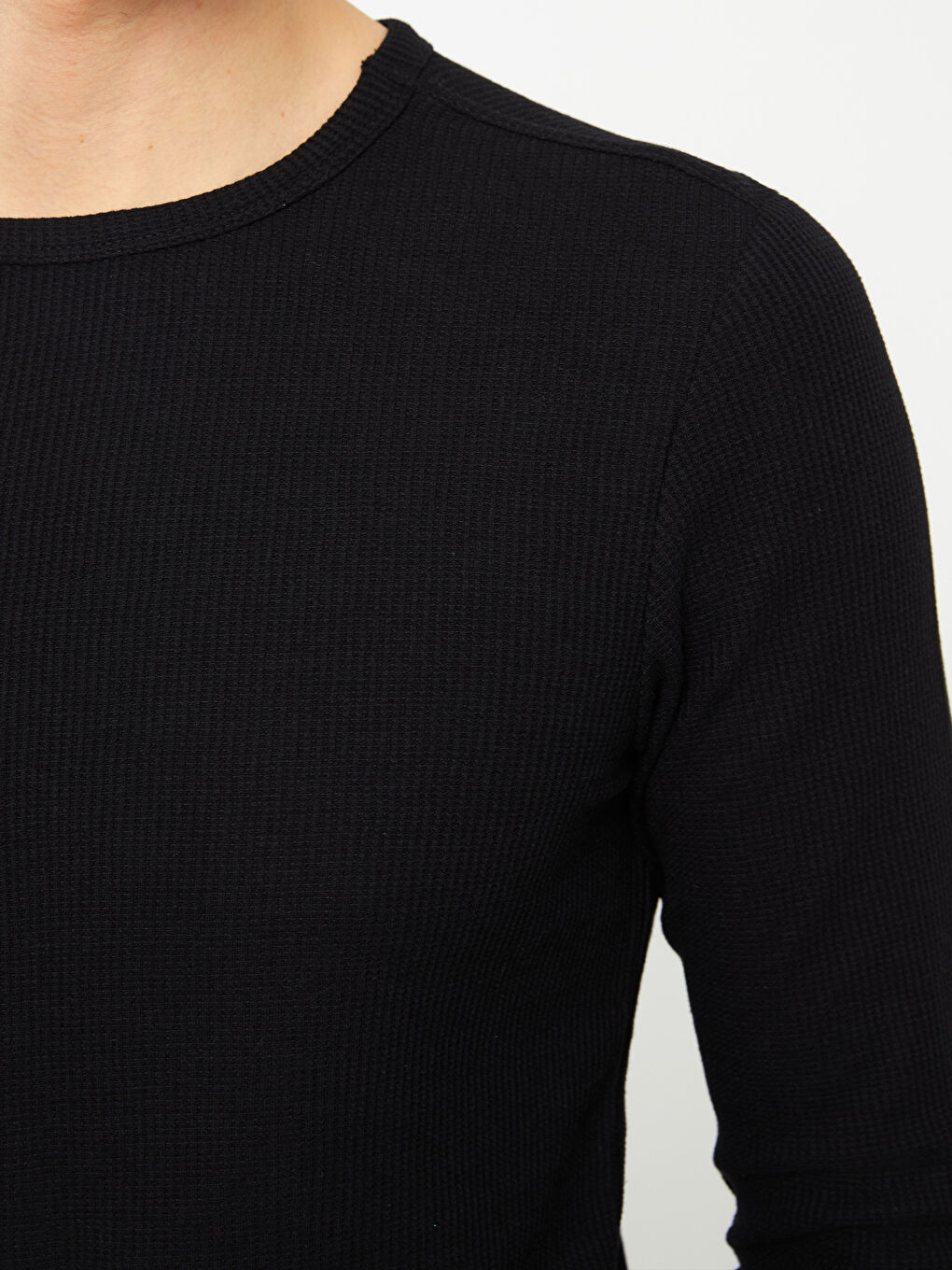 Crew Neck Long Sleeve Men's T-Shirt-3