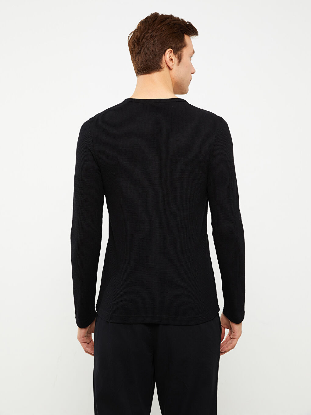 Crew Neck Long Sleeve Men's T-Shirt-4