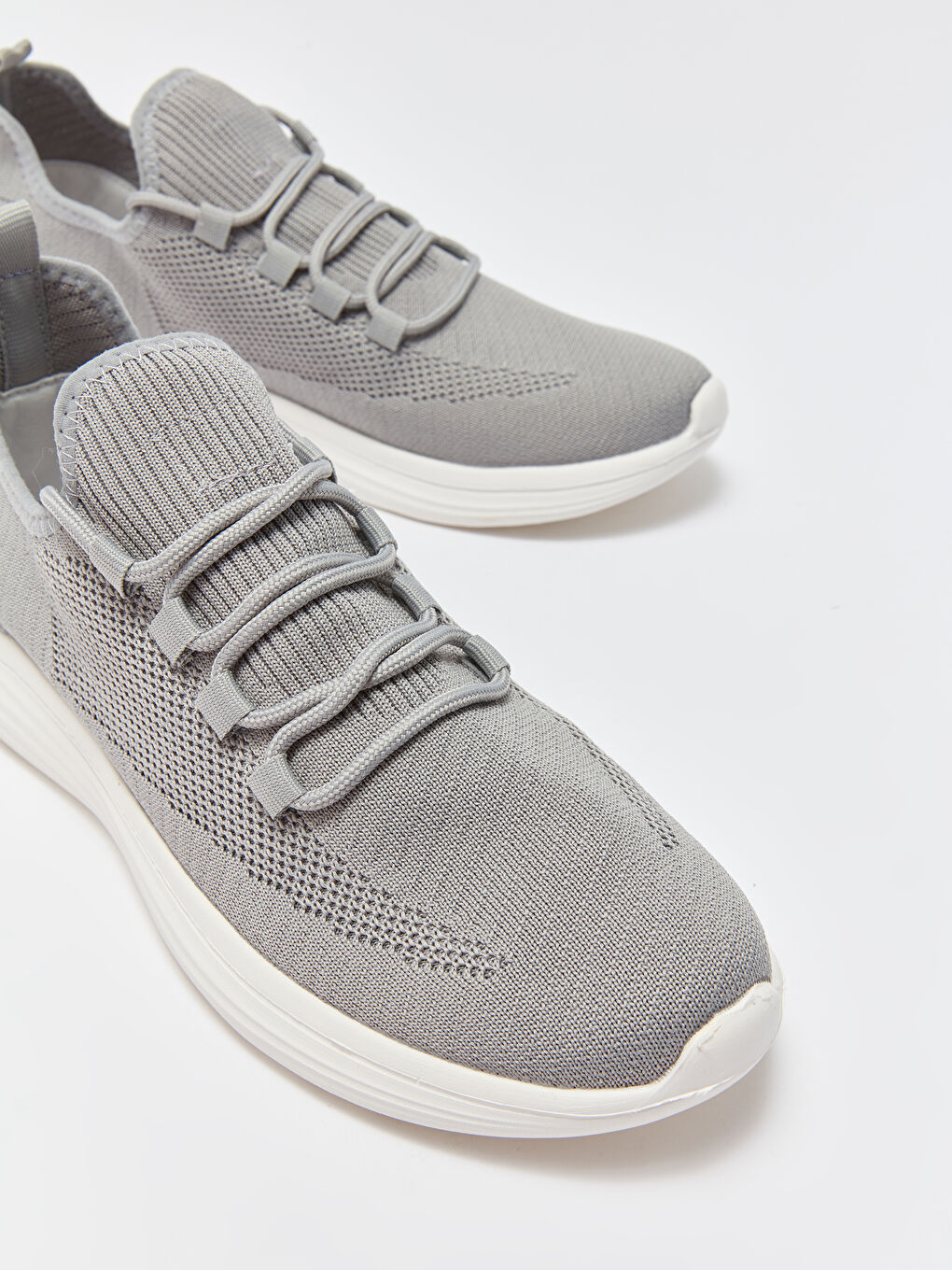 Gri File Detaylı Erkek Spor Ayakkabı-2