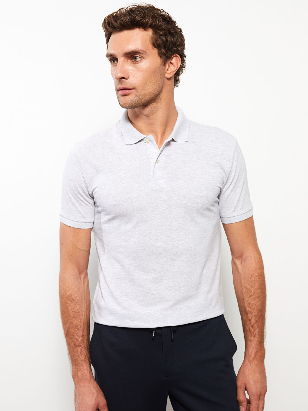 Polo Neck Short Sleeve Pique Men's T-Shirt