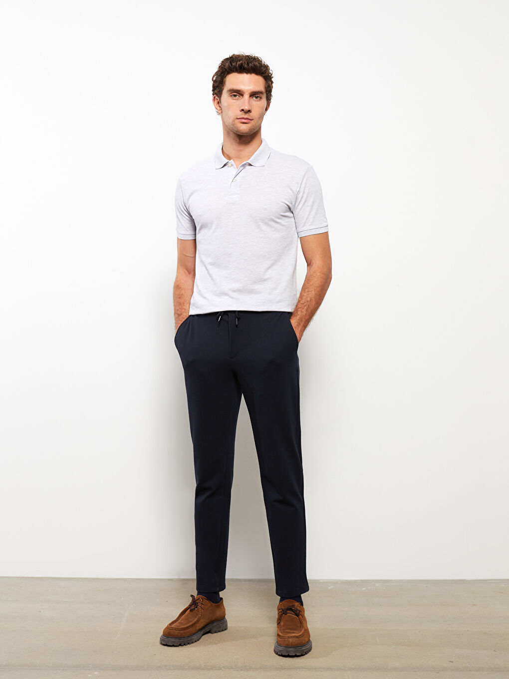 Polo Neck Short Sleeve Pique Men's T-Shirt-2