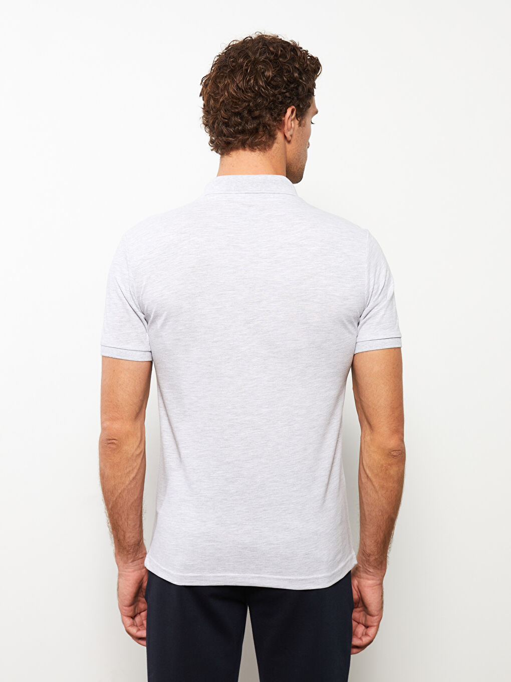 Polo Neck Short Sleeve Pique Men's T-Shirt-4