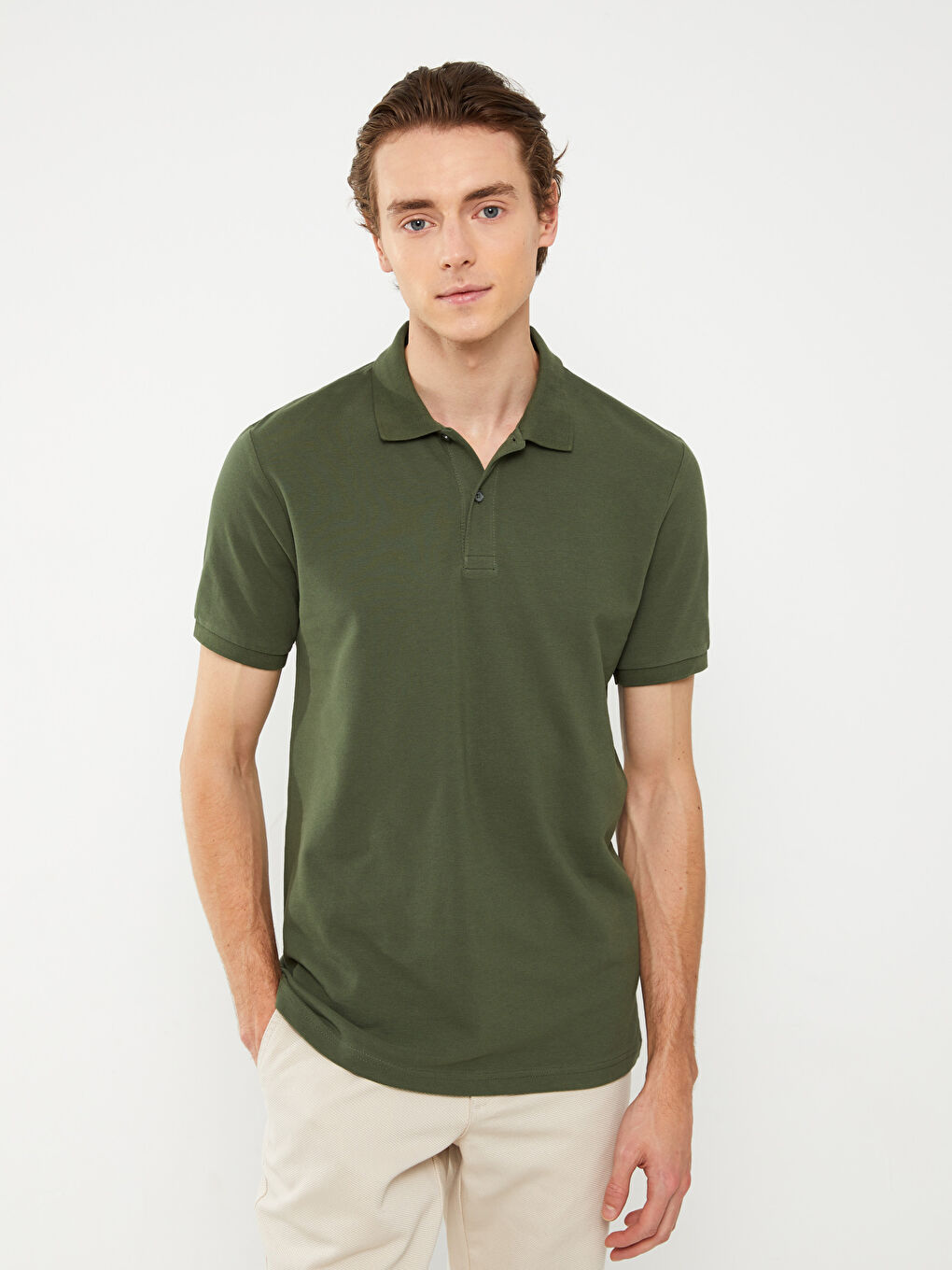 პოლო კისრის მოკლე სახელოიანი პიკე მამაკაცის მაისური