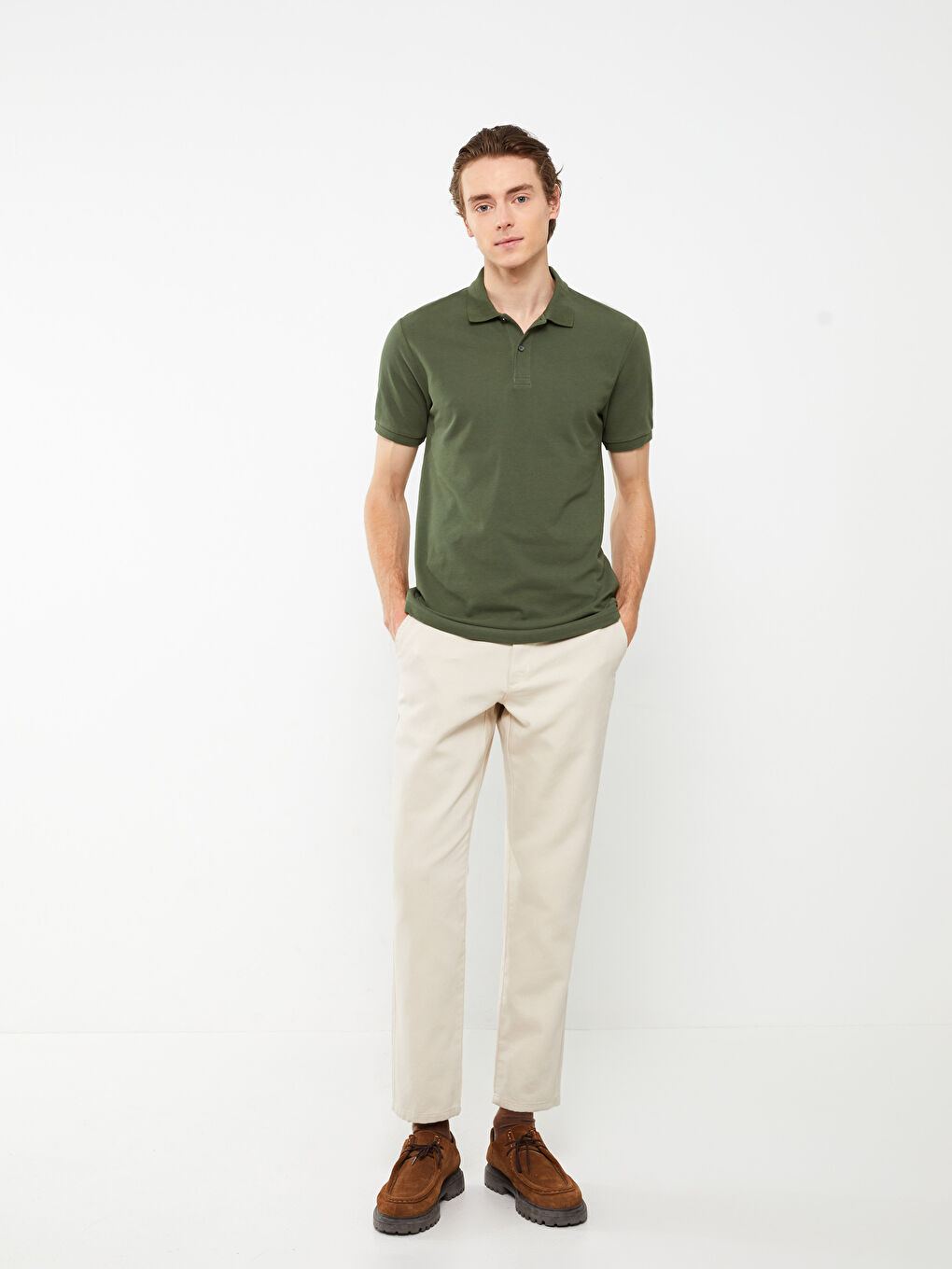 პოლო კისრის მოკლე სახელოიანი პიკე მამაკაცის მაისური-2