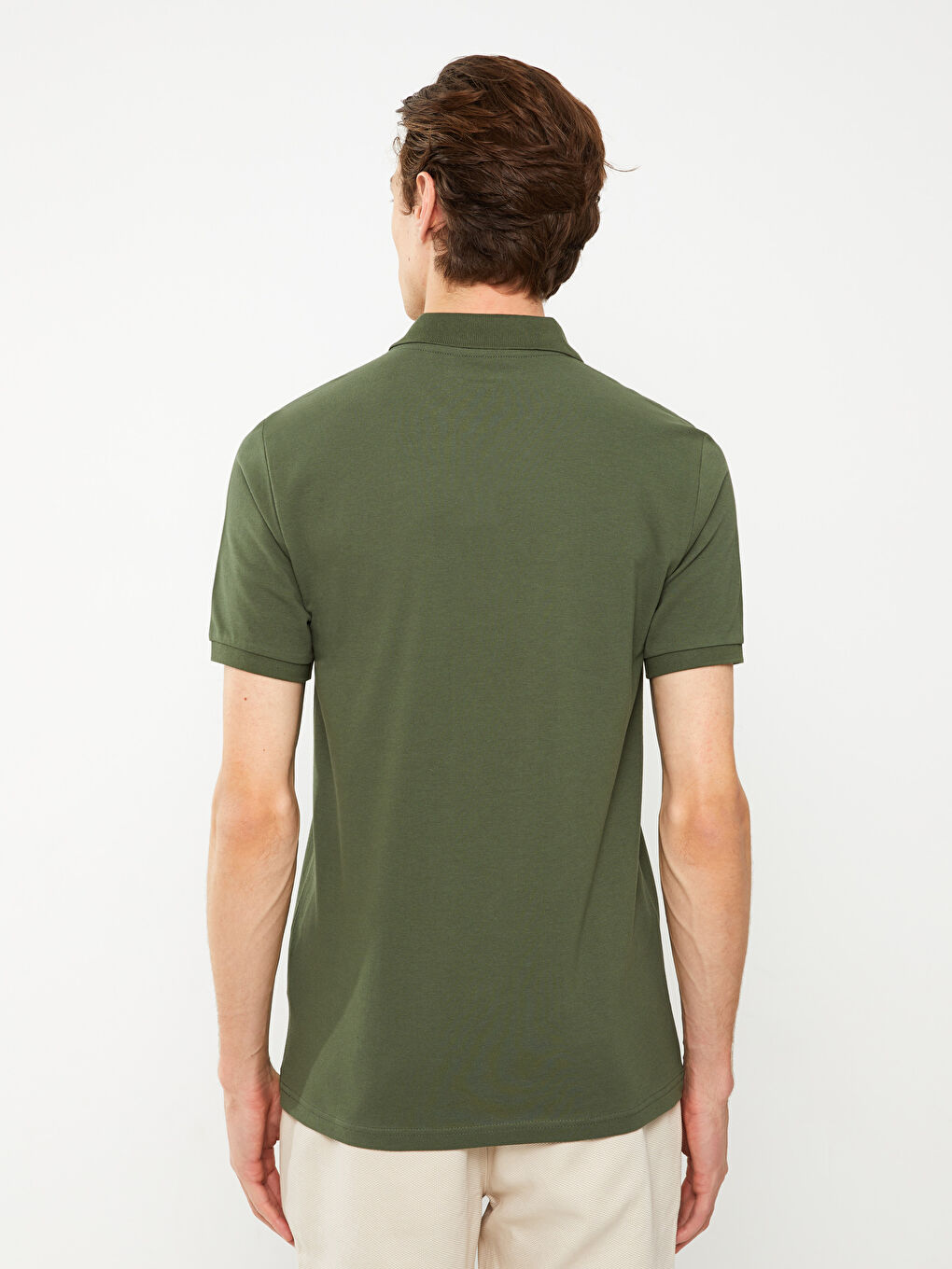 პოლო კისრის მოკლე სახელოიანი პიკე მამაკაცის მაისური-4