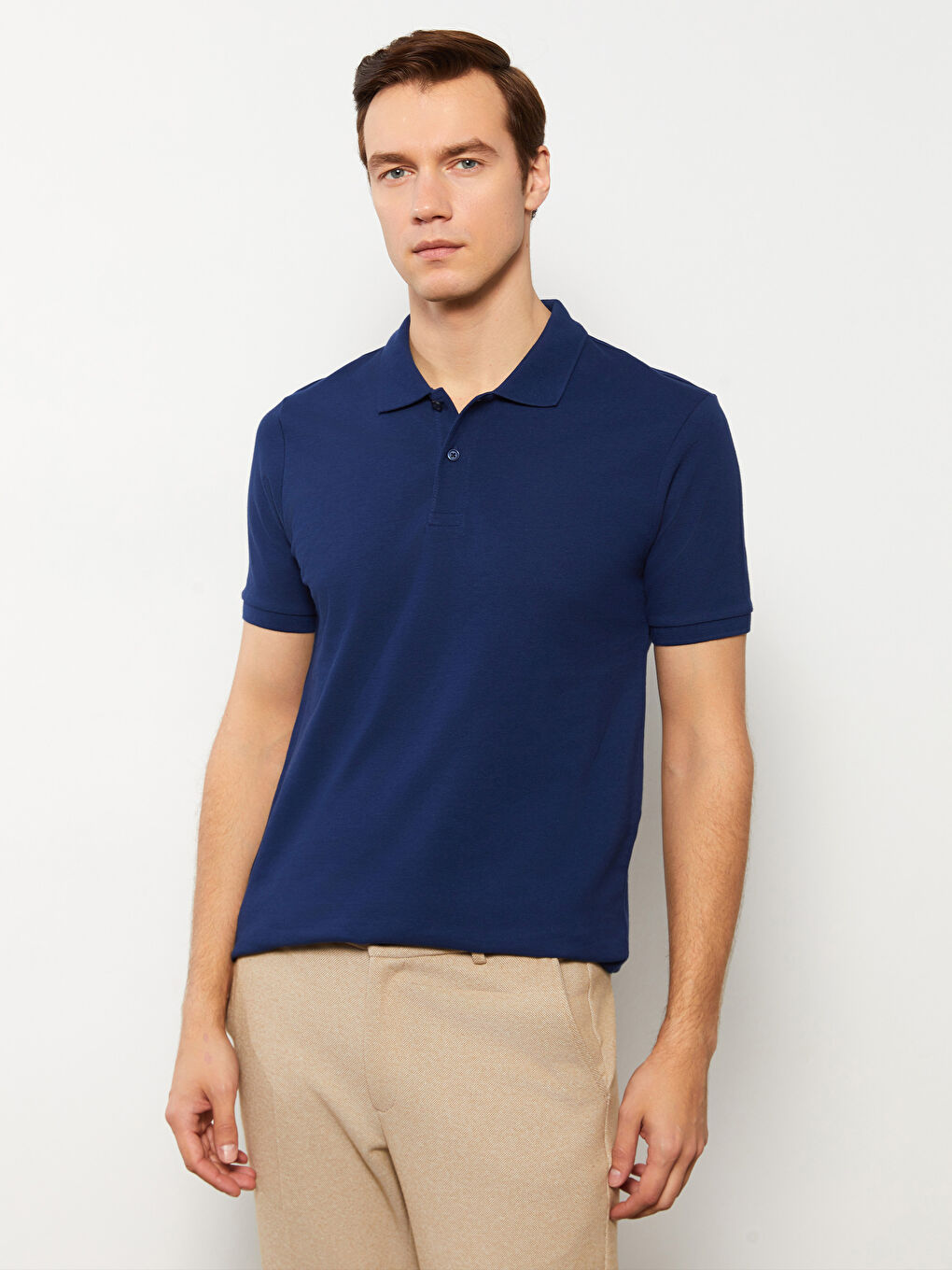 პოლო კისრის მოკლე სახელოიანი პიკე მამაკაცის მაისური-1