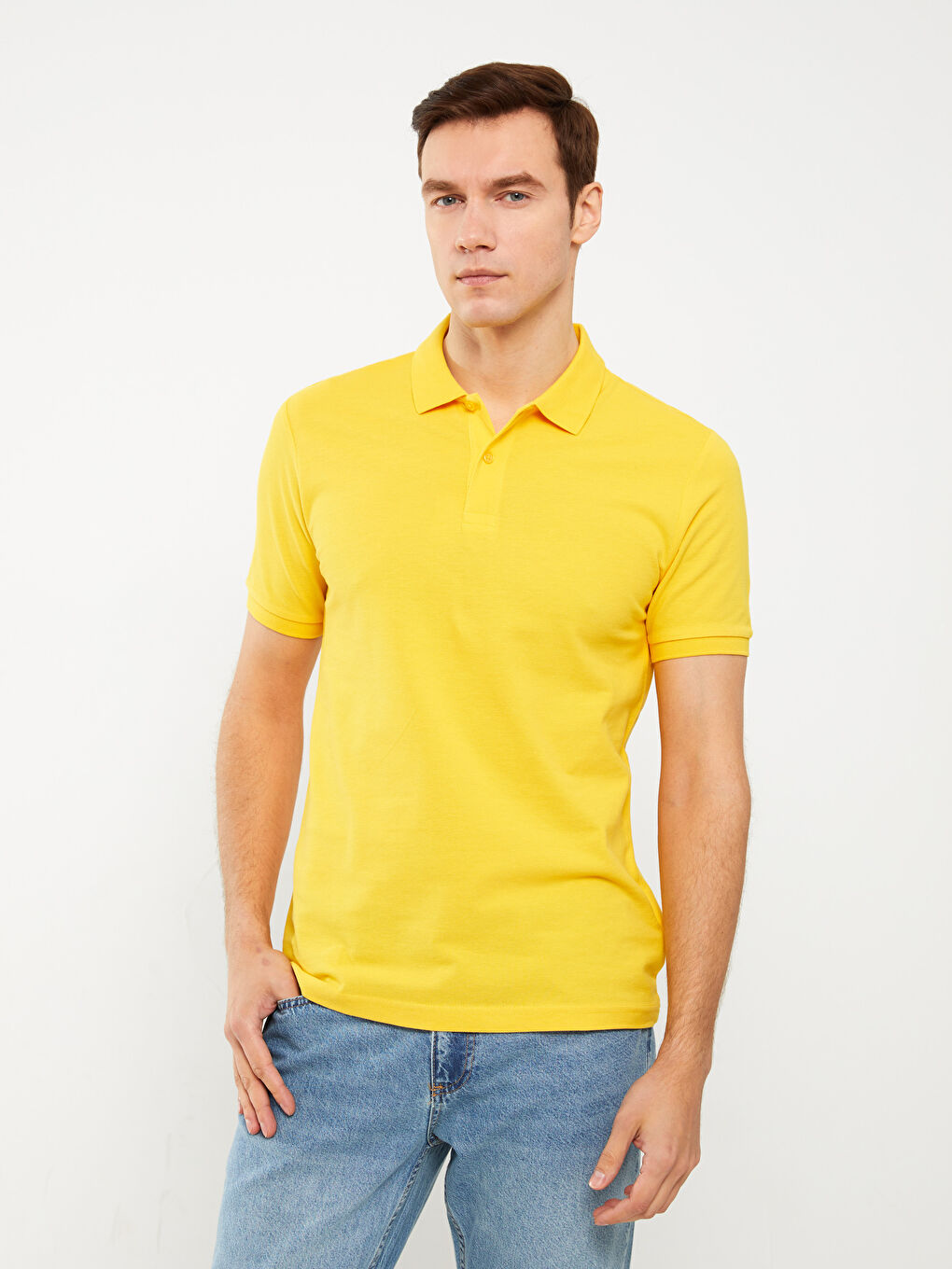 Polo Neck Short Sleeve Pique Men's T-Shirt -S31142Z8-S1G