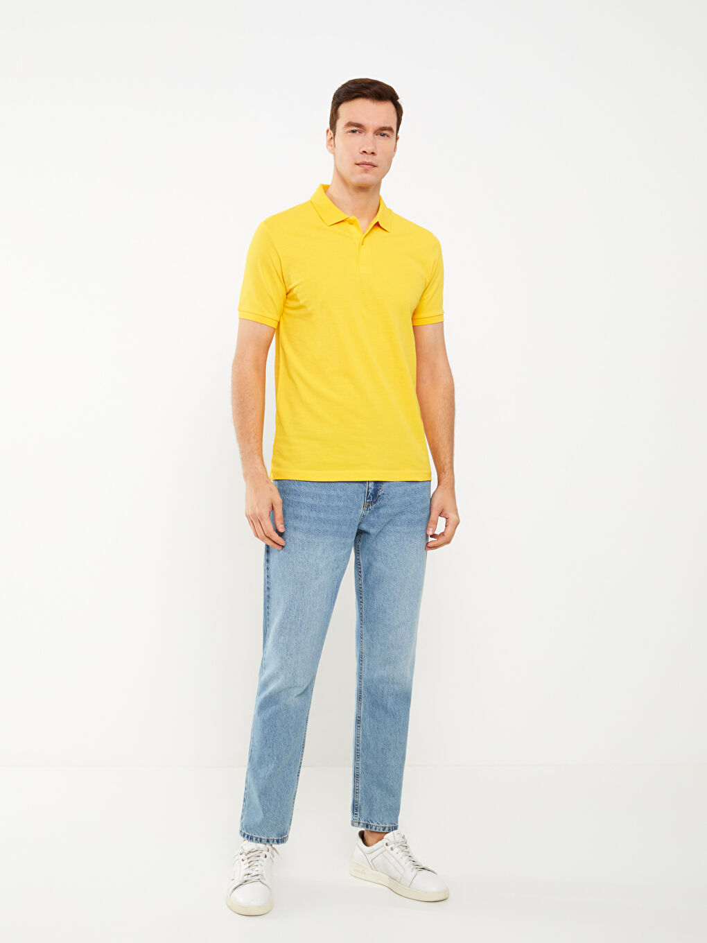 Polo Neck Short Sleeve Pique Men's T-Shirt -S31142Z8-S1G