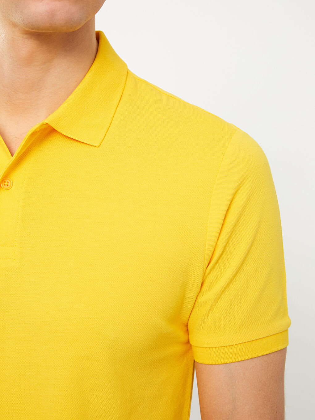 Polo Neck Short Sleeve Pique Men's T-Shirt -S31142Z8-S1G