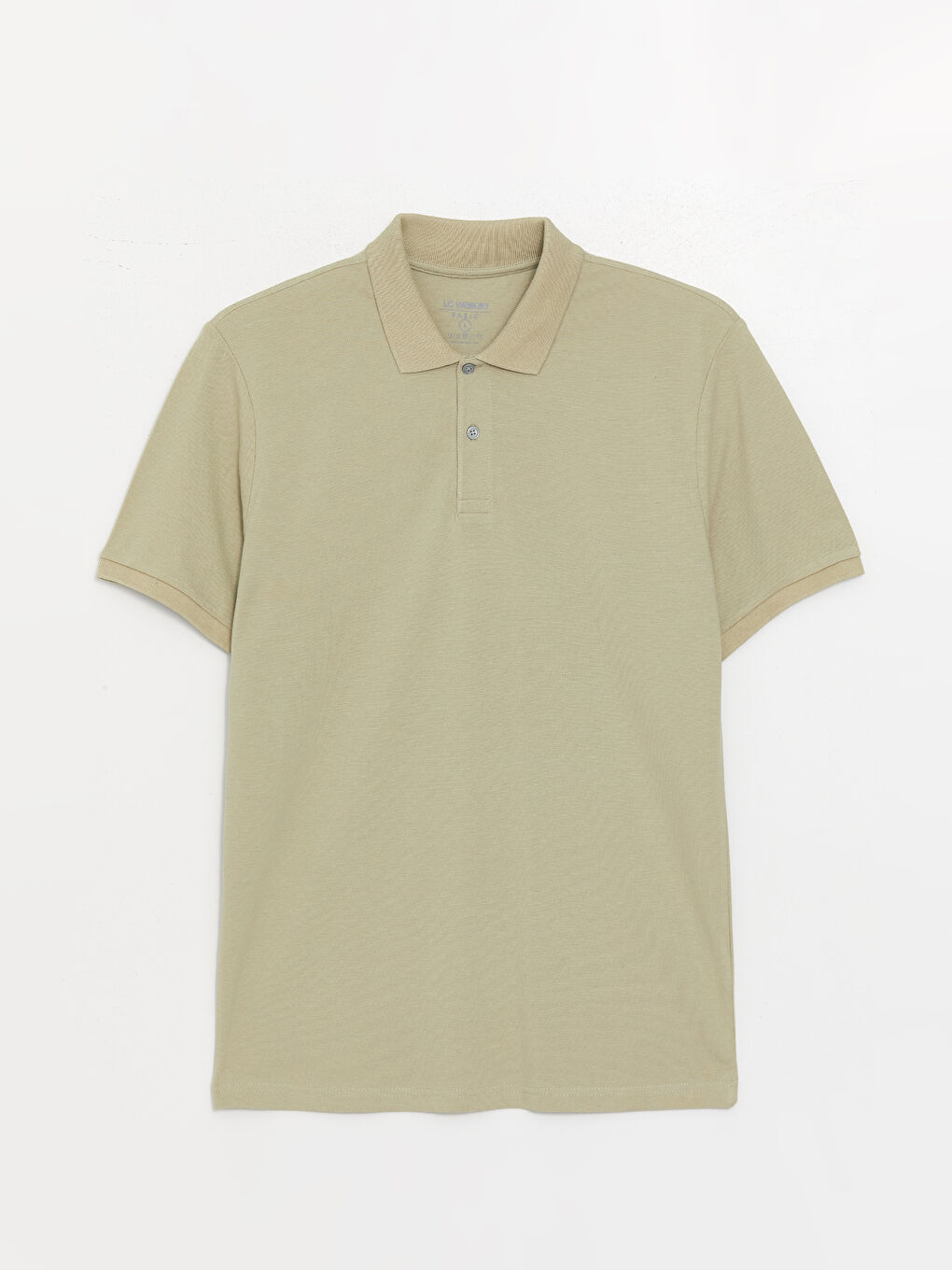 Haki Polo Yaka Kısa Kollu Pike Erkek Tişört-5