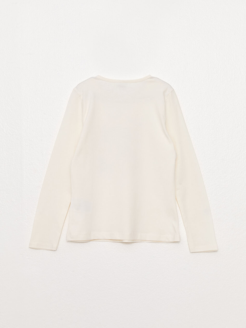 Crew Neck Printed Long Sleeve Girls' T-Shirt-1