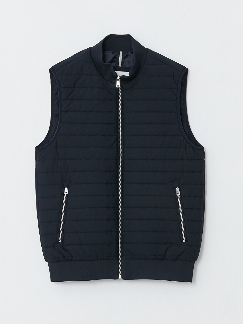 Slim Fit Funnel Neck Men's Vest-5