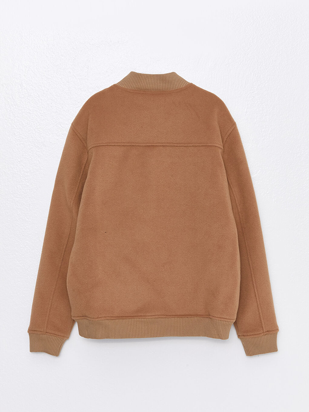 Kahverengi Slim Fit Dik Yaka Erkek Mont-6