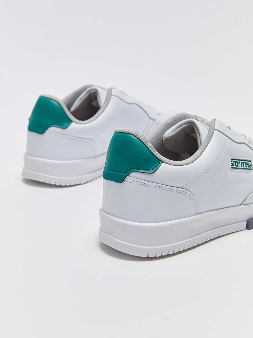 Beyaz Bağcıklı Erkek Spor Ayakkabı-4