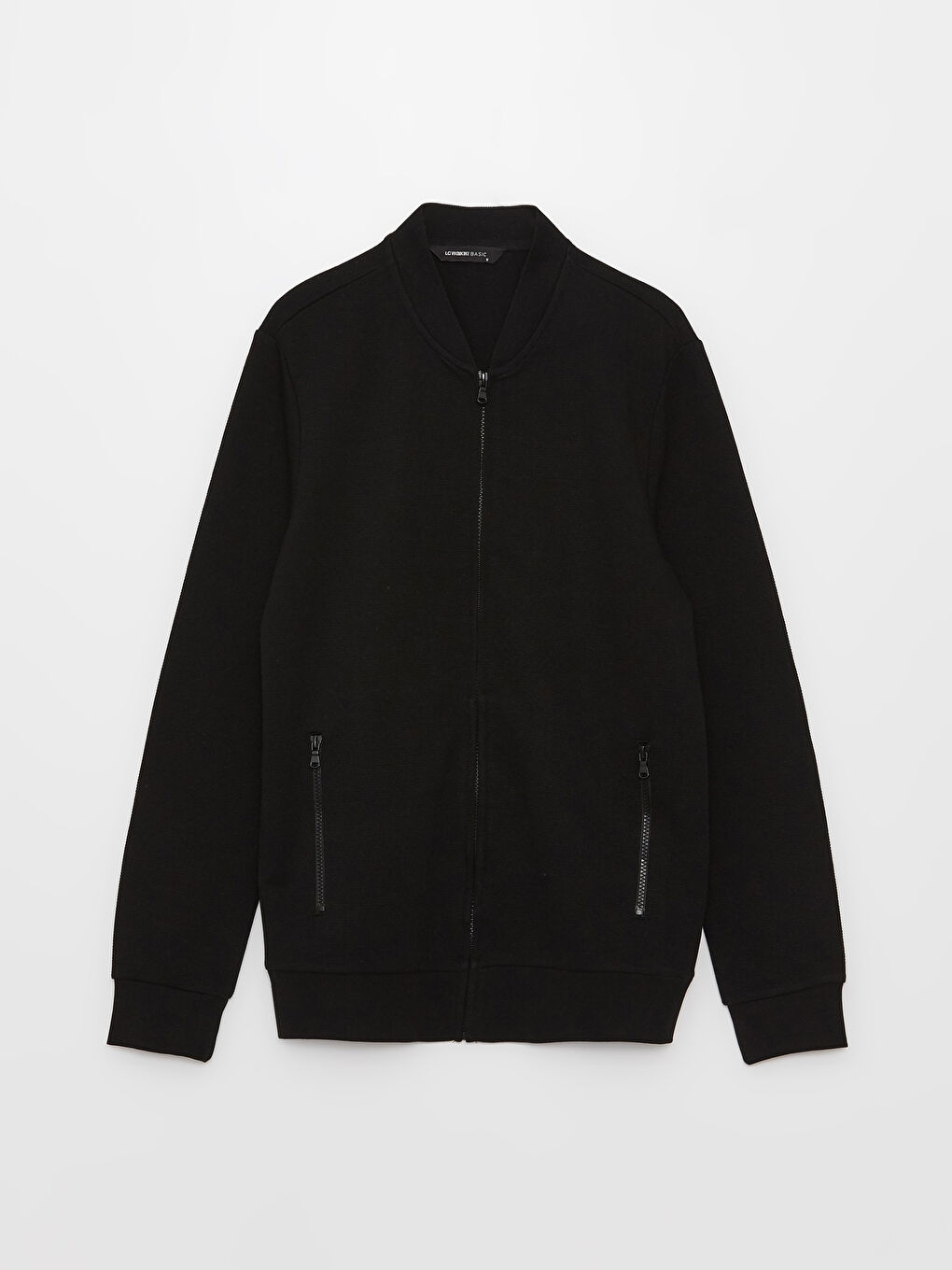 College Collar Long Sleeve Men's Zip-Up Sweatshirt-5