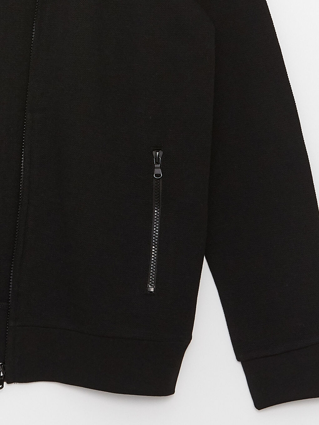 College Collar Long Sleeve Men's Zip-Up Sweatshirt-6