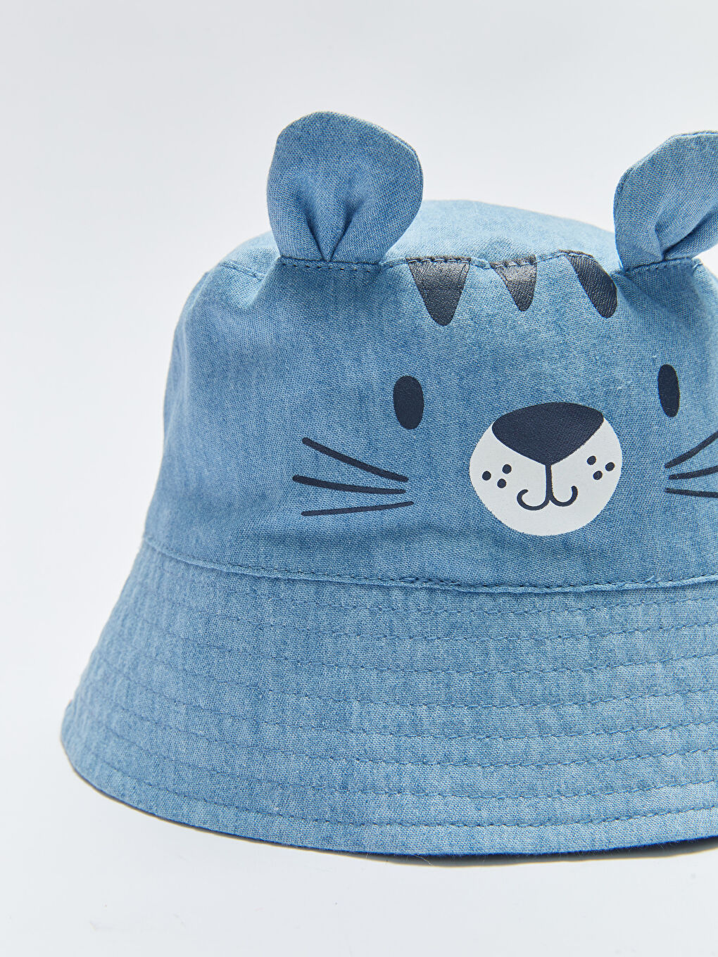 Mavi Baskılı Erkek Bebek Şapka-1