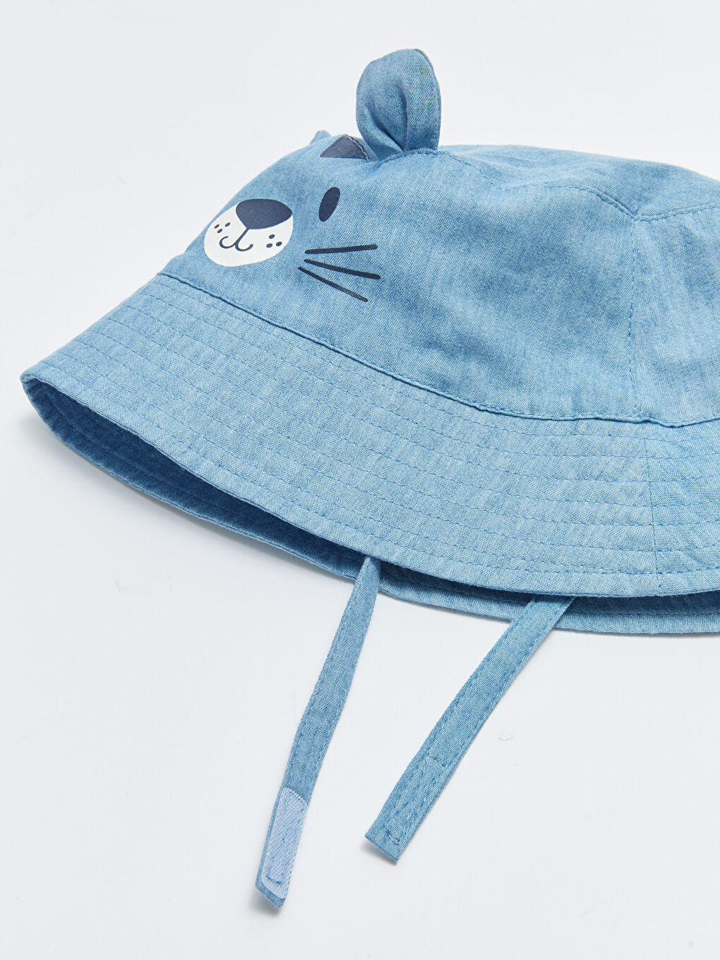 Mavi Baskılı Erkek Bebek Şapka-3