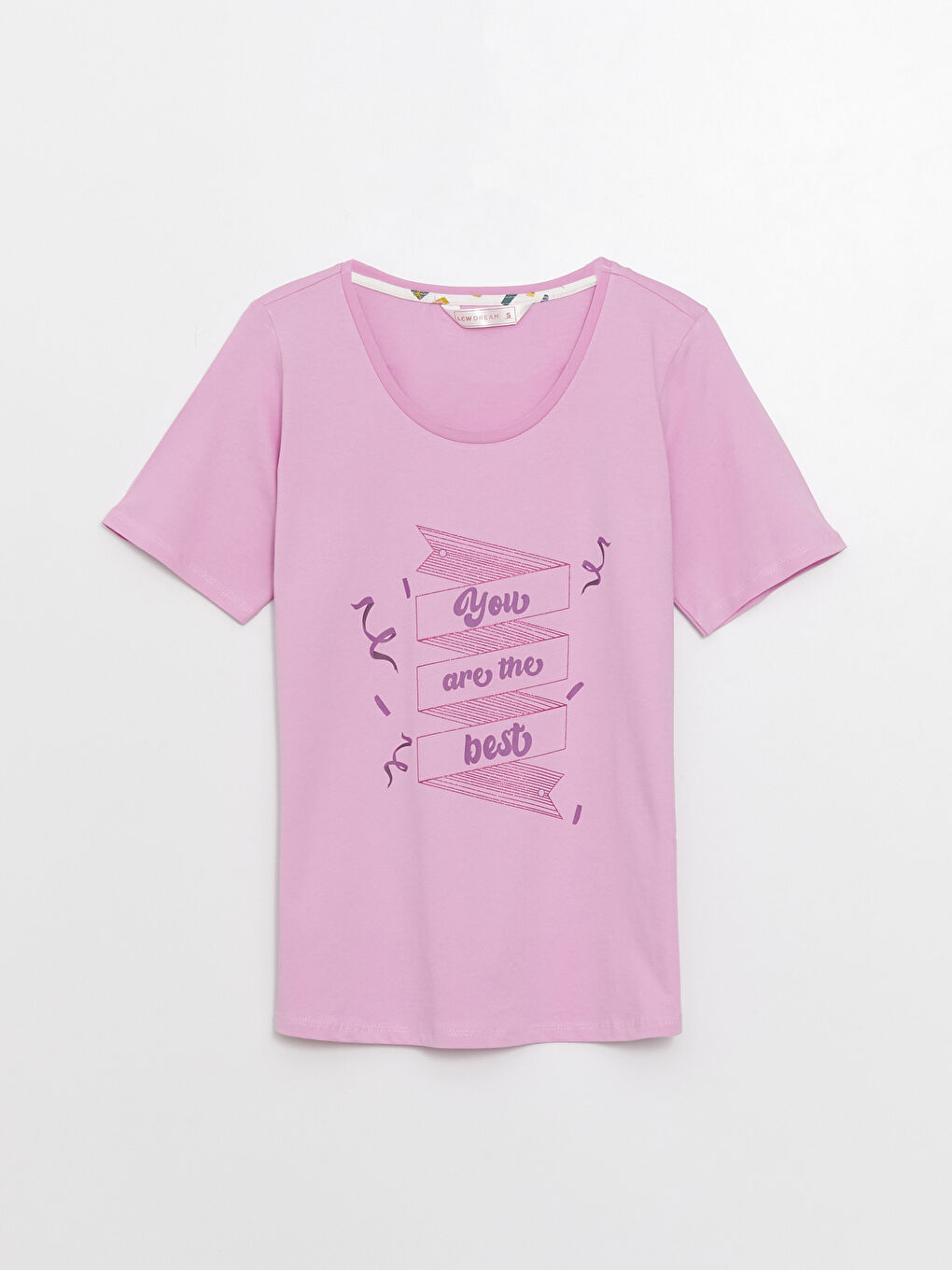 Ekru Bisiklet Yaka Baskılı Kısa Kollu Kadın Şortlu Pijama Takımı-6