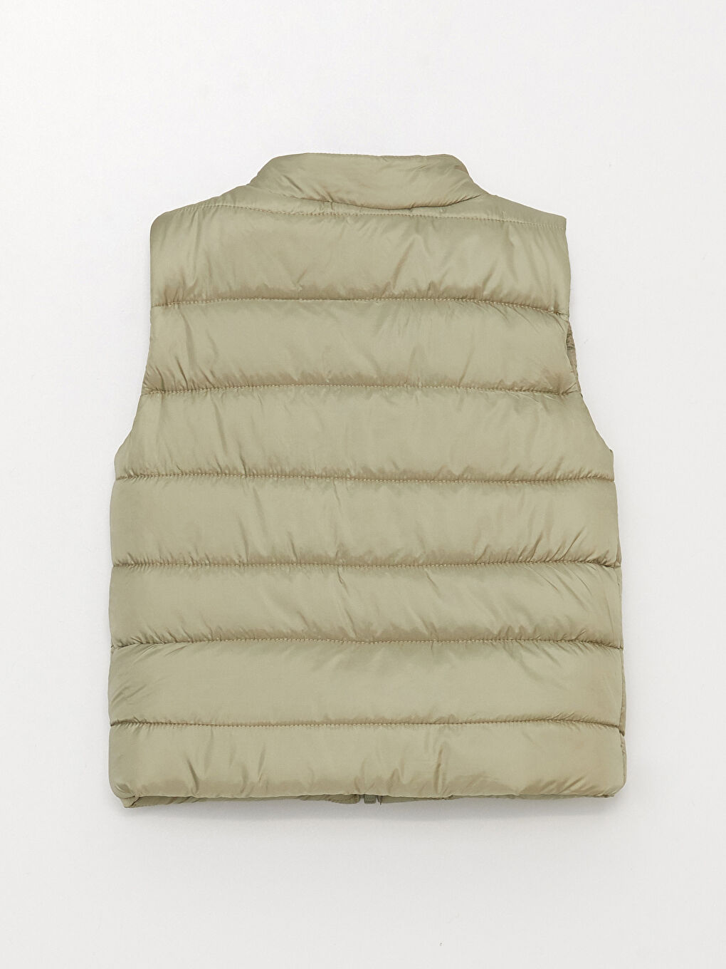 Stand-up Collar Basic Baby Girl Zipper Vest-6