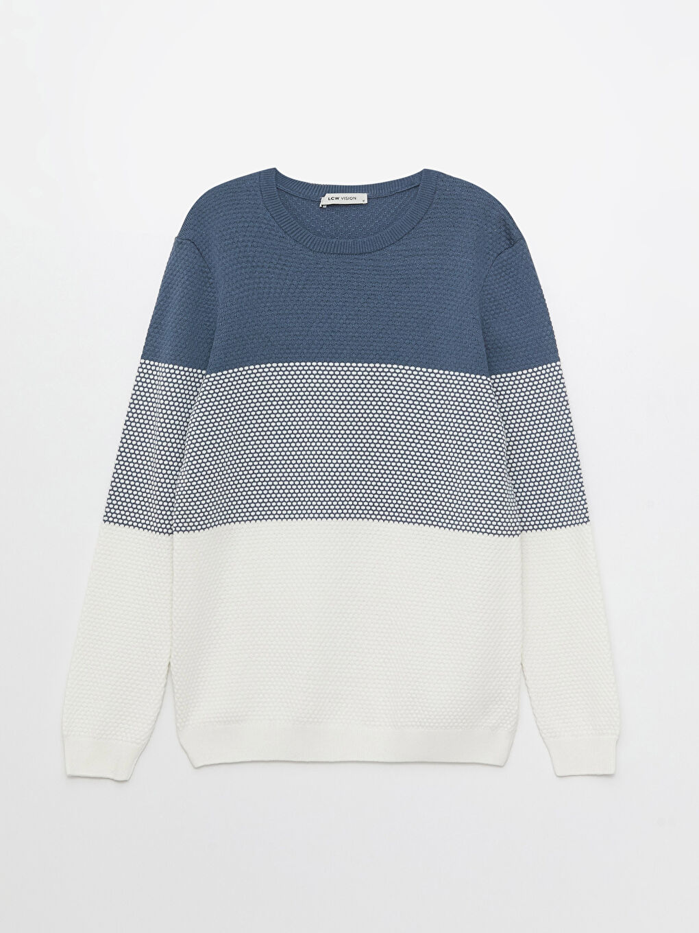 LCW Vision Rundhalsausschnitt Langarm Farbblock Herren Strickpullover -S31244Z8-J0M