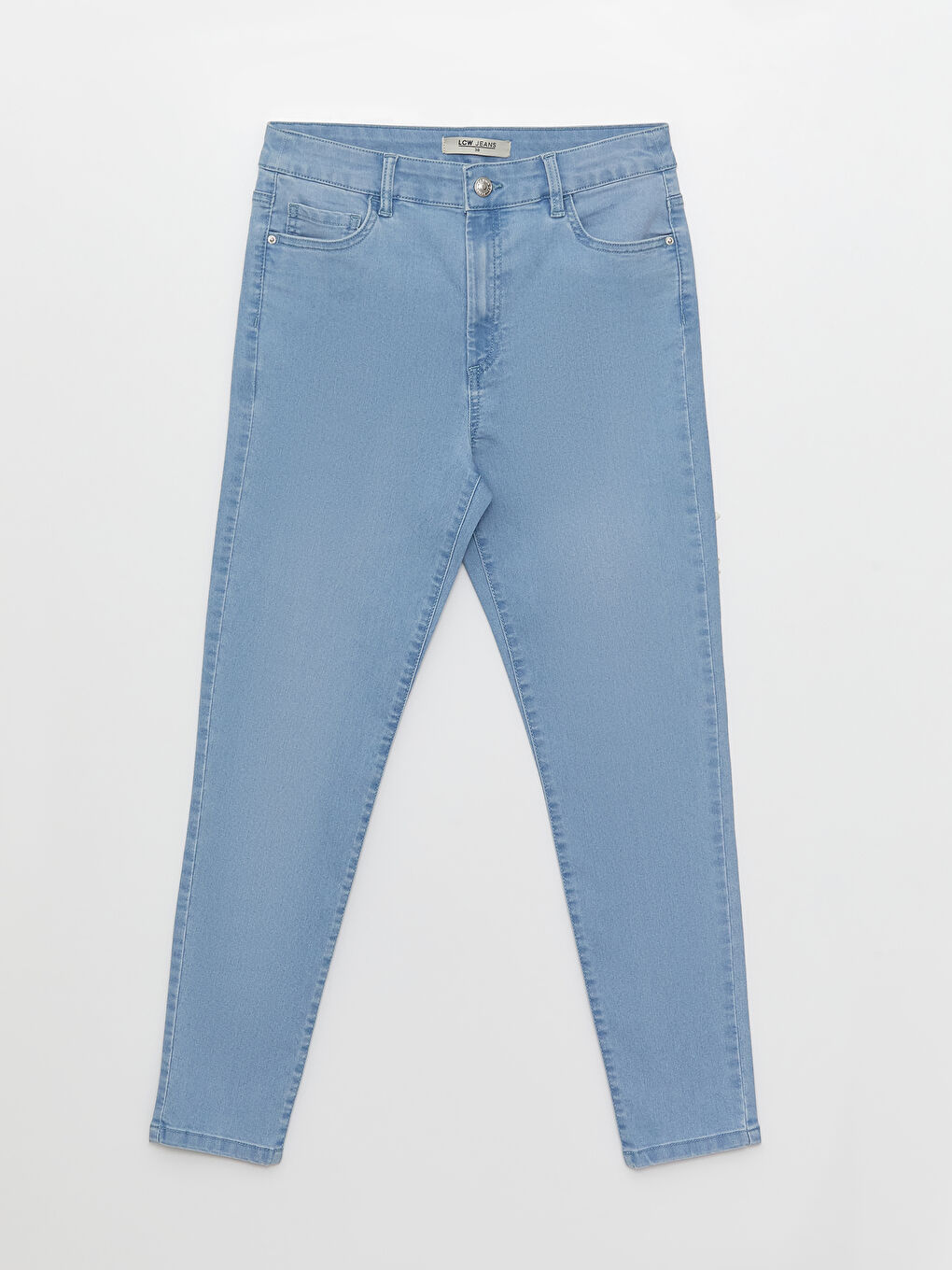 LCWAIKIKI Basic Damen Hoch Taillierte Schlanke Passform Reguläre Denim-Hose -S31248Z8-311