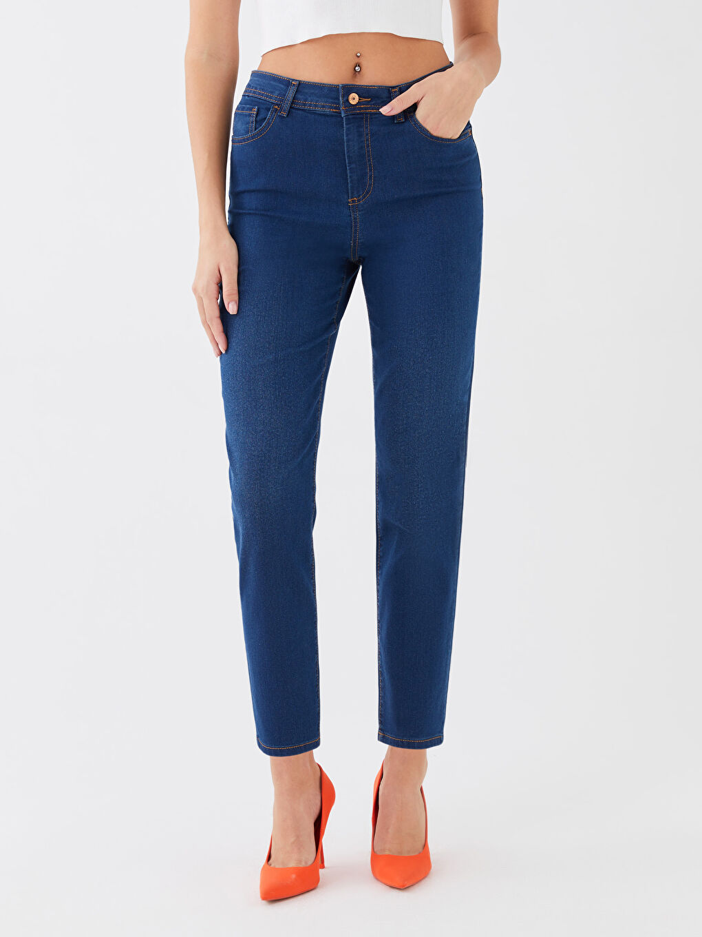 LC Waikiki Ženske farmerke visokog struka slim fit -S31252Z8-H45